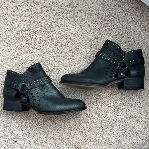Vince Camuto black booties.